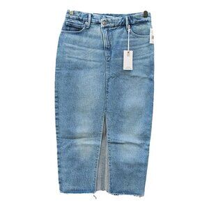 New w/Tags - Good American Crossover Denim Jeans Midi Skirt - WAY OVERSIZED